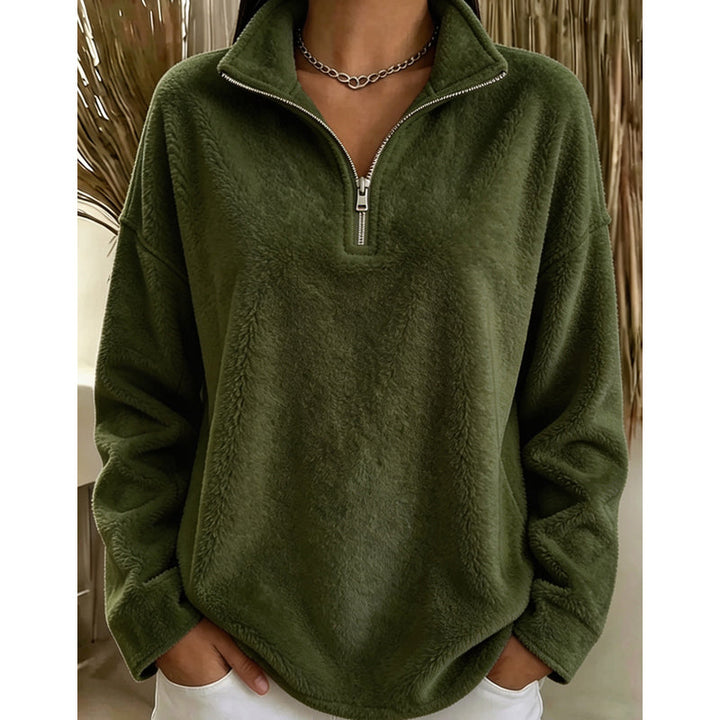 Akino - Jersey de Forro Polar Con Media Cremallera y Cuello