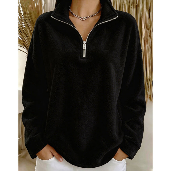 Akino - Jersey de Forro Polar Con Media Cremallera y Cuello
