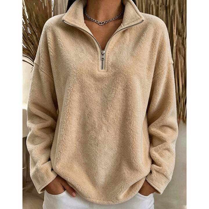 Akino - Jersey de Forro Polar Con Media Cremallera y Cuello