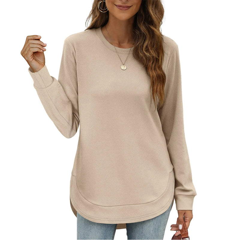 Lizza - Sudadera De Cuello Redondo Con Bajo Curvo