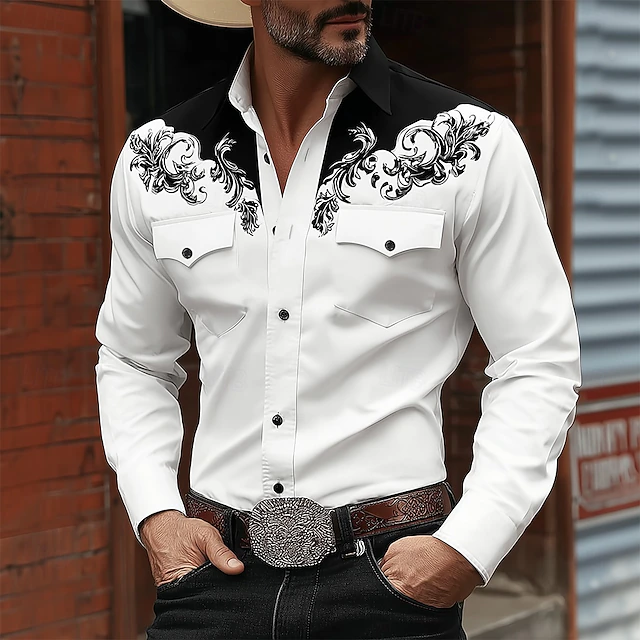Leif - Camisa Clásica De Estilo Western