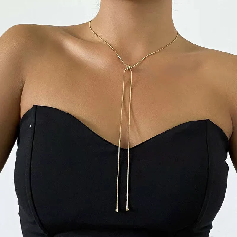 Santina - Tobillera Ajustable Con Cadena Serpiente Pulida
