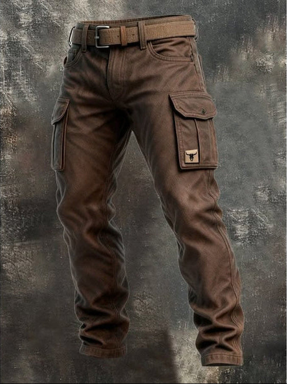 Jaeff - Pantalones Carga Informales De Corte Ajustado