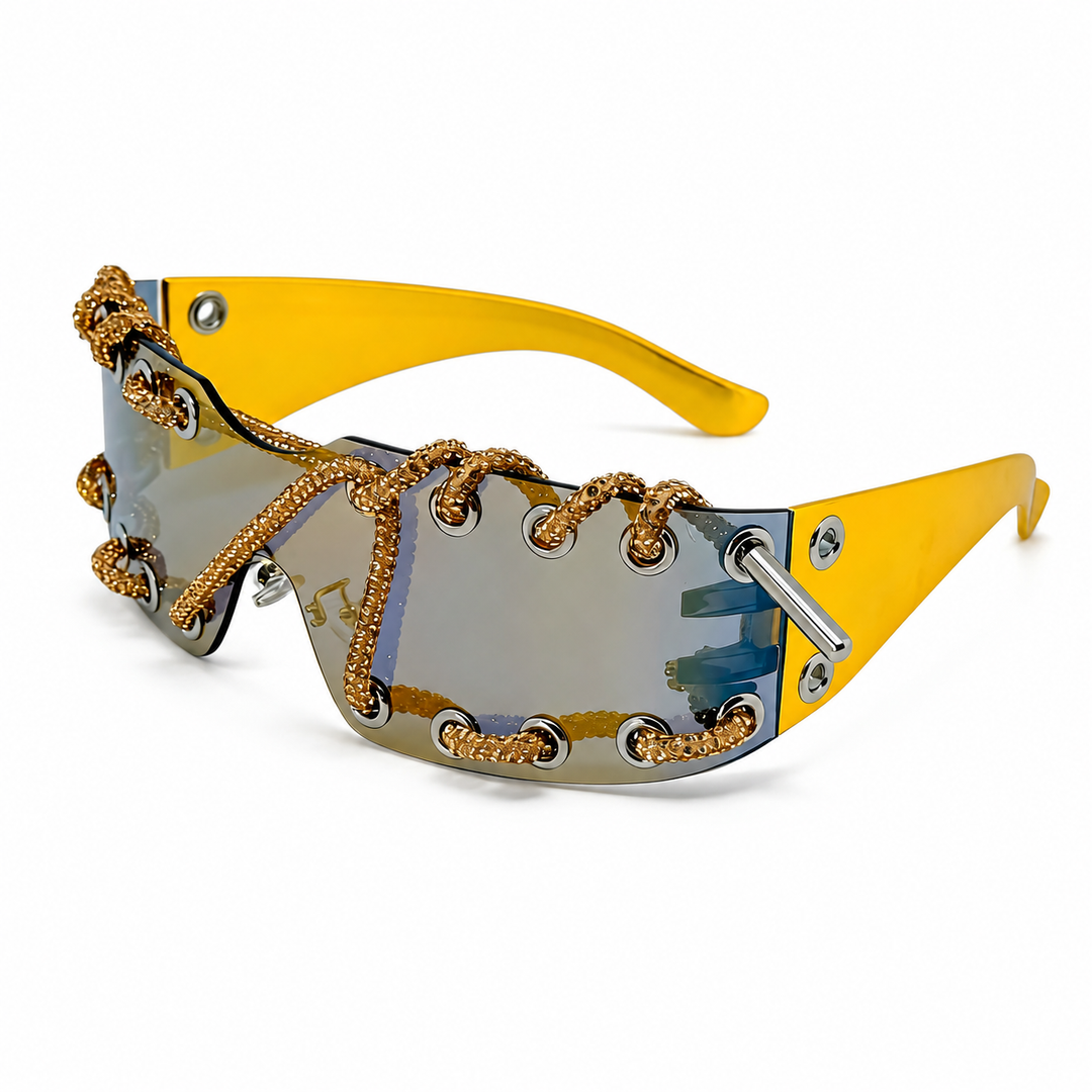 ChainShade - Gafas De Sol De Moda Con Cristales Con Tachuelas